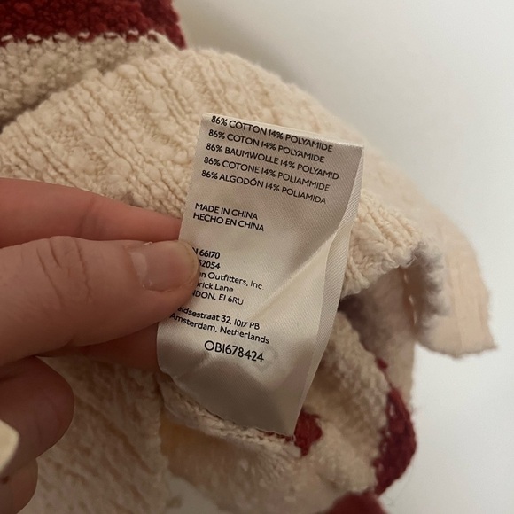 Free People Little Dipper Cardi striped cardigan oversized red and white - Picture 7 of 11